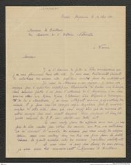 Nachlass Franz Steindachner, Brief von Ph. Zaphiro an Franz Steindachner (12.02.1901), Inv.Nr. 608.01, Seite 1